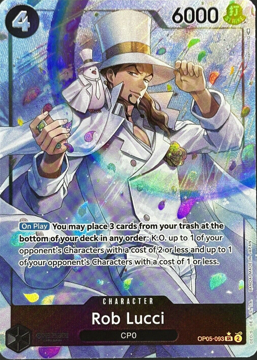 ロブ・ルッチ 2024年版 SPECIAL ALT ART Rob Lucci 2023 Awakening of the New Era #OP05-093 Super Rare